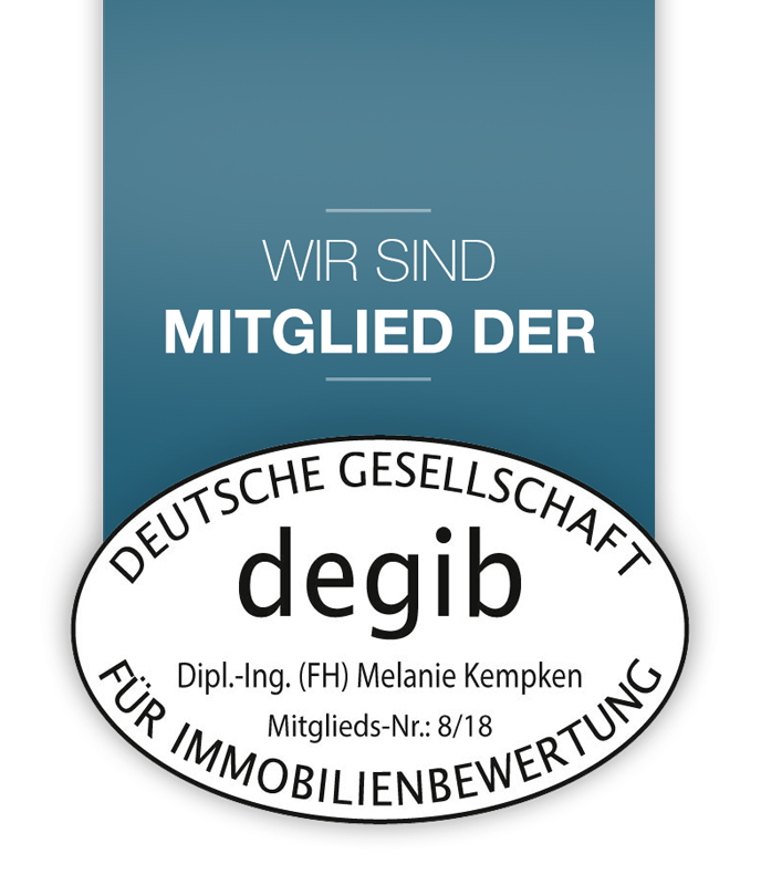 Mitgliedssiegel degib - "Wir sind Mitglied der Deutschen Gesellschaft für Immobilienbewertung"